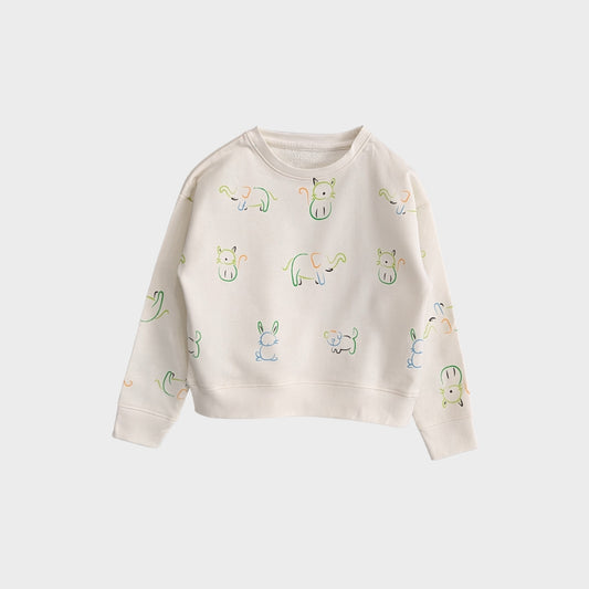 Organic Cotton Sweatshirt - Farmyard Fantasia